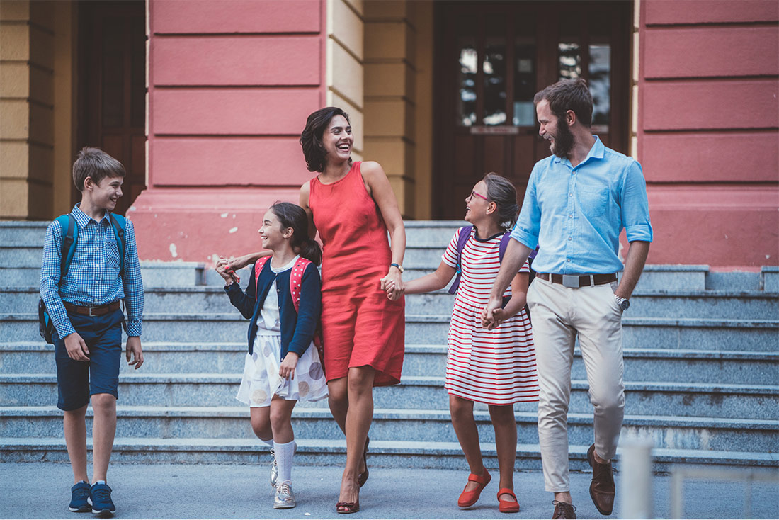 family australian hills scenery
